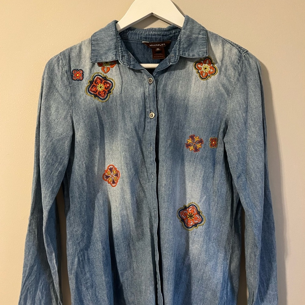 Multiples Blue Denim Shirt